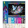 Temporary Tattoo Markers for Skin, 20 Pcs Dual-Tip UV & Matte & Glitter Tattoo Pens, Skin-Safe Body Markers with Tattoo Stencils & Stickers, Washable Glow in the Dark Markers for Kids Teens