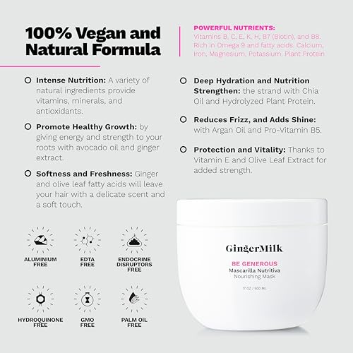 Deep Conditioning Hair Mask for Dry Damaged Curly Hair - Natural Care