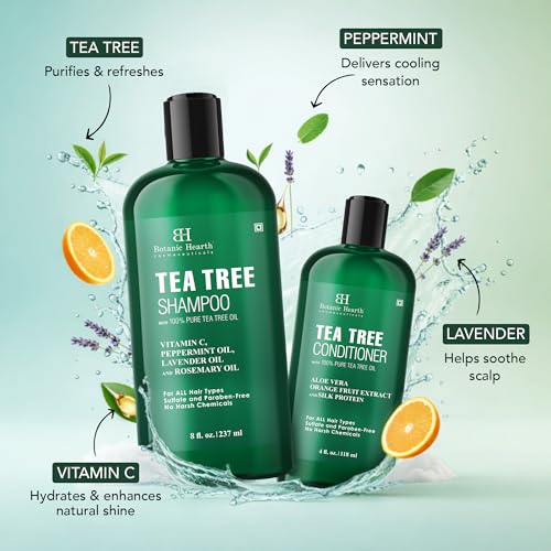 Botanic Hearth Tea Tree Shampoo & Conditioner Set - 8 fl oz + 4 fl oz
