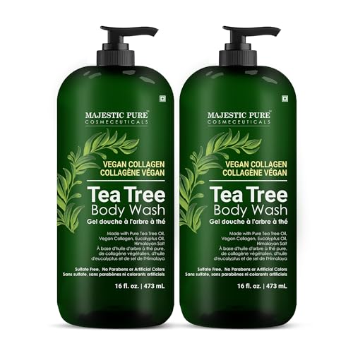 Tea Tree Body Wash - 16 Fl Oz, Pack of 2 - Cruelty-Free, Sulfate & Paraben-Free