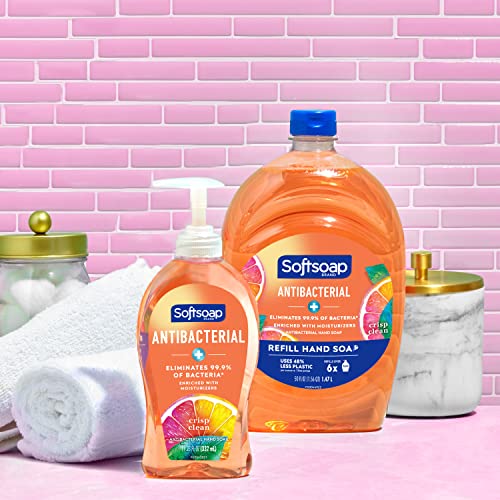 Softsoap Antibacterial and Fresh Breeze Hand Soaps, 11.25 and 7.5 Ounce (6 Pack)
