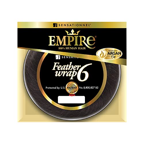 Sensationnel Empire Feather Wrap Bump Human Hair Extensions - 6 Inch Off Black 1B