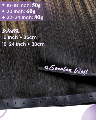 LaaVoo Butterfly Weft Hair Extensions - Human Hair Balayage for Short Hair - 16 Inch, 50g, Darkest Brown Variation of 3-#BFHW 2/8/2