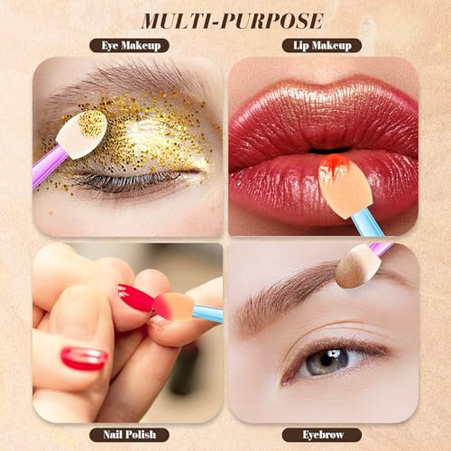 Disposable Eyeshadow Applicators 1000 Pcs Dual Sides Makeup Sponges for Eye Shadow & Beauty