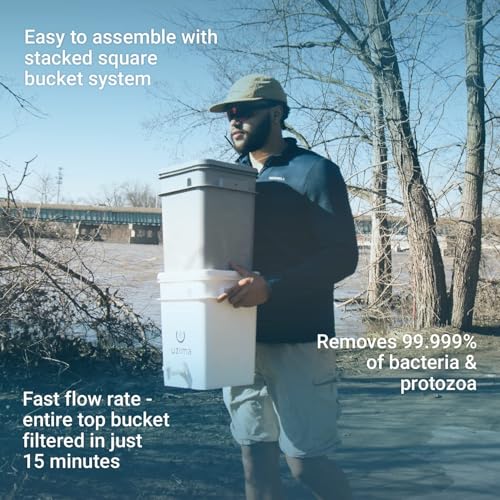 Gravity Water Filter System for Camping & Survival - Portable Purifier