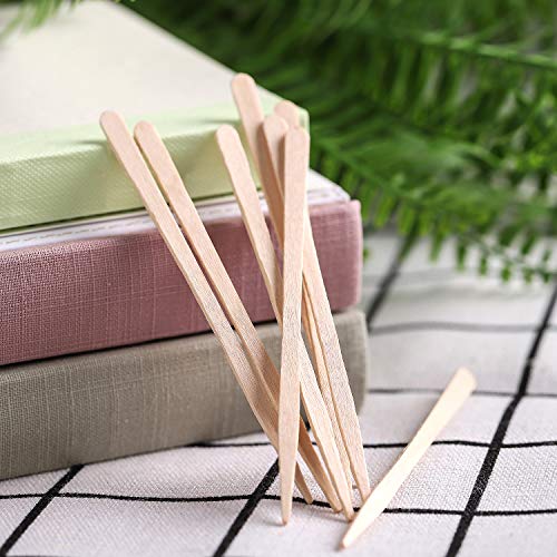 Whaline 400 Pieces Small Wax Sticks Wood Spatulas Applicator Craft Sticks for Hair Eyebrow Removal (Pack of 2)