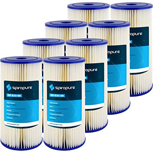 Sediment Water Filter Cartridge 30 Micron 10x4.5 Inch - Pack of 8