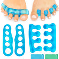 VIVEsole Toe Separators for Men & Women Medium (2 Pairs) - Silicone Gel Spreaders - Therapeutic Spa Stretchers for Plantar Fasciitis, Bunions, Overlapping Hammer Toe Spacers - Metatarsal Yoga Cushion