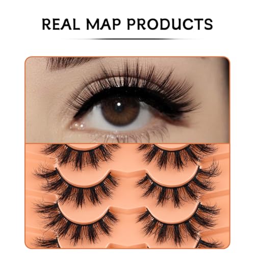 fluffy Cat Eye Lashes Mink Eyelashes Wispy 16MM 8D Volume False Eyelashes For Adult 7 Pairs Black