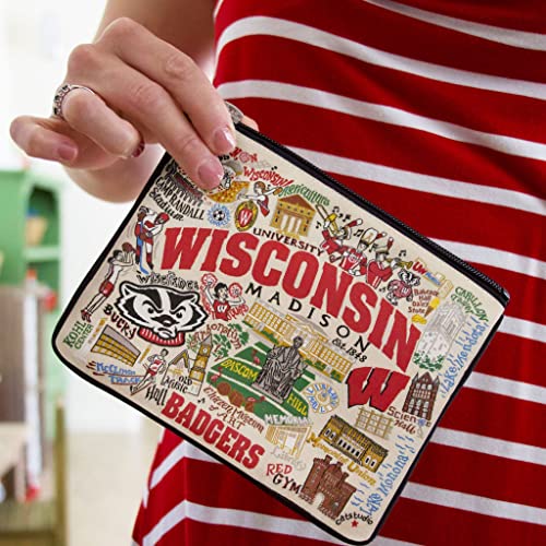 Catstudio Zipper Pouch, University of Wisconsin Travel Toiletry Bag, 5 x 7, Ideal Makeup Bag, Dog Treat Pouch, or Purse to Organize Supplies for Grads & Alumni