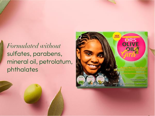 ORS Olive Oil Girls No-Lye Conditioning Hair Relaxer System - Pack of 3