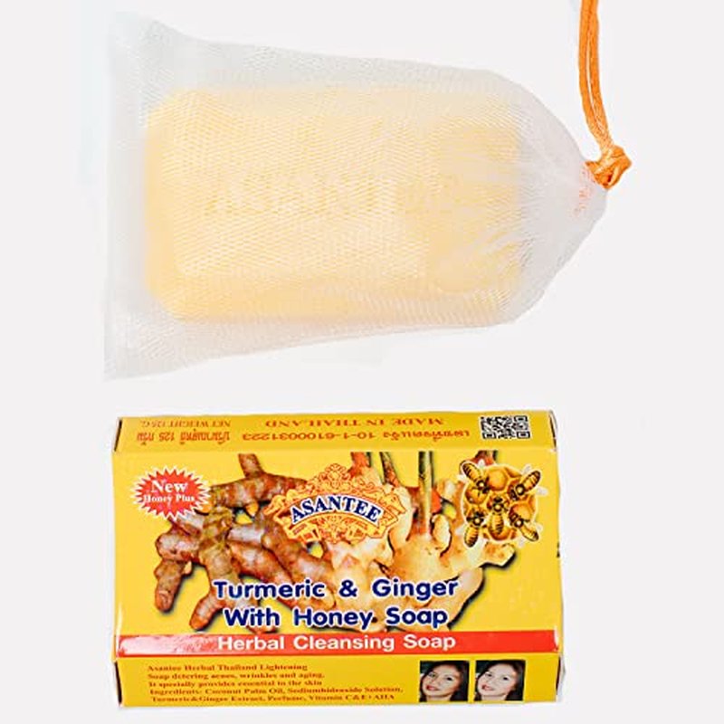 ASANTEE Tumeric & Ginger With Honey Cleansing Soap (Pack of 6)