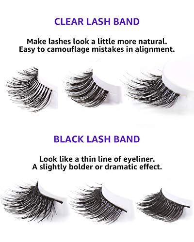 Bella Hair 60 Pairs Natural False Eyelashes with Applicator - Reusable Strip Lashes for All Eye Shapes