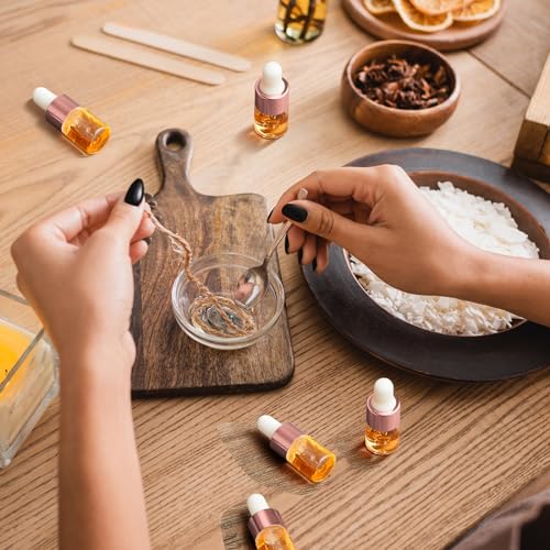 Mini Glass Oil Dropper Bottle 2ml Rose Gold Set of 200 - Perfume & Essential Oil Storage