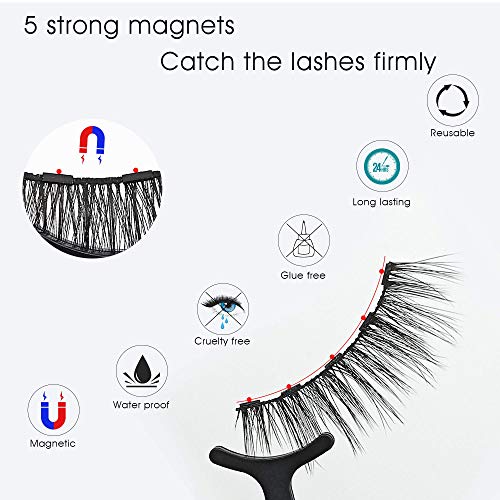 Alcastar Magnetic Eyelashes with Eyeliner Kit, Magnetic Lashes Natural Looking with, Reusable,Long Lasting, Easy Apply,Cruelty-Free (ATZ1004-A1)