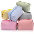 Colorful Stripe Makeup Bag Set for Women - 6PCS Travel Cosmetic Pouches