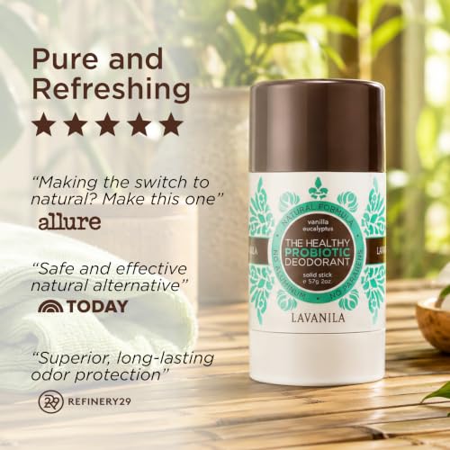 Aluminum-Free Deodorant for Women - Vanilla Eucalyptus 2-Pack