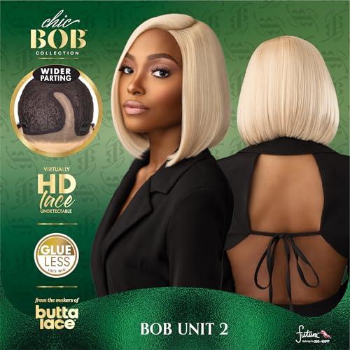Sensationnel Chic Bob Lace Front Wig - ICYBLONDE Variation, Pre-Plucked HD Lace, 5 Inch Deep Part