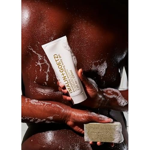 MALIN+GOETZ Mandelic Acid Exfoliating Bar | Triple-Milled Exfoliating + Cleansing Bar | Mandelic Acid, Lactic Acid, Pumice + Eucalyptus | Smooths, Softens + Brightens Skin | Vegan + Cruelty-Free(5 oz)