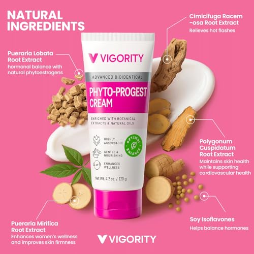 Vigority Phyto-Progest Cream for Women - Botanical Balance & Hydration Support - Cream