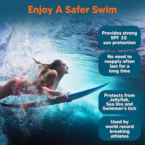 Safe Sea Zinc Oxide Sunscreen SPF30 | Clear Mineral Face And Body Reef Safe Sunscreen Without White Cast | Anti-Jellyfish Sting Protective Lotion | 3.4Oz (100ml) (3 Pack)