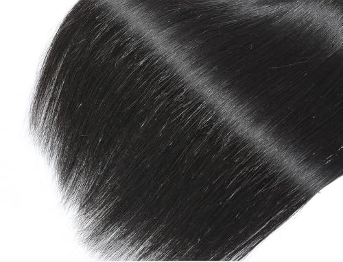 Human Hair Extensions 12-16 Inch Virgin Straight Natural Black 3 Bundles 300G