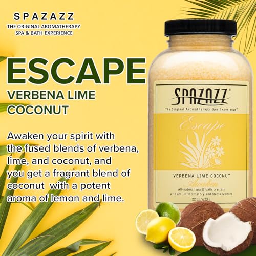 Spazazz Verbena Lime Coconut Aromatherapy Spa Salt - 22 Ounce