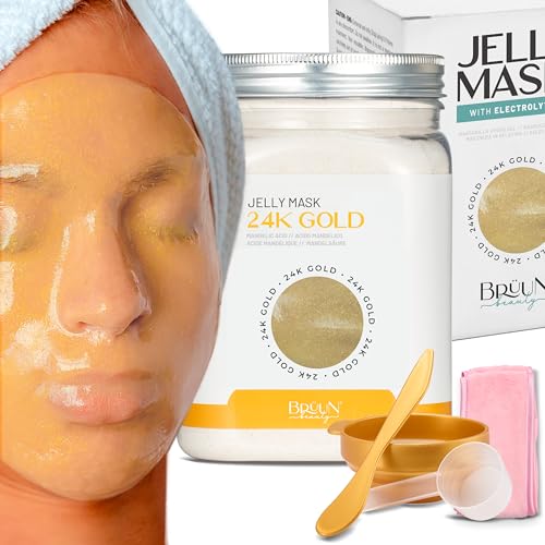 Jelly Mask Jar with 24K Gold & Mandelic Acid - Peel-Off Face Mask, Travel Size
