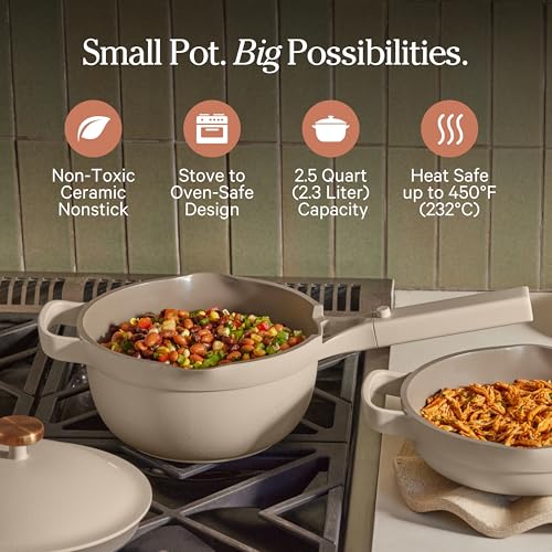 Our Place Mini Perfect Pot 2.75 Qt Nonstick Ceramic Cooking Pot with Lid - Steam Variant