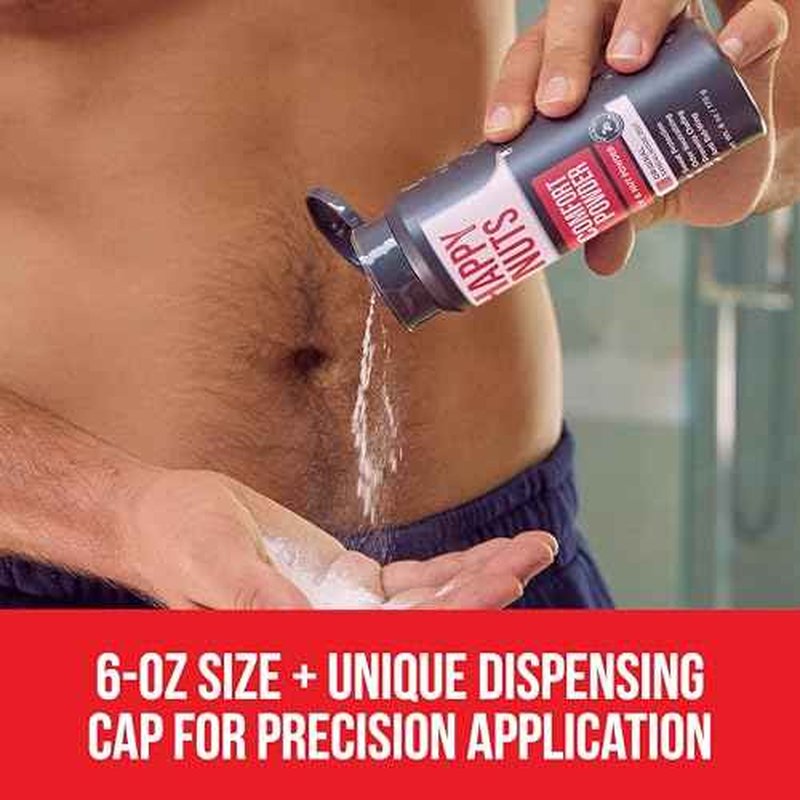 Happy Nuts Comfort Powder - Anti-Chafing, Sweat Defense & Odor Control for the Groin, Feet, and Body - Body Powder for Men (2 PACK)