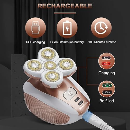 Electric Leg Shaver for Women - Painless Rechargeable Lady Razor