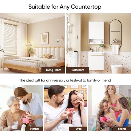 Awenia Small Acrylic Clear 360° Rotating Makeup Organizer - 7 Layers, Adjustable Storage for Cosmetics & Accessories