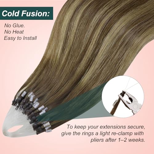 Easyouth 18in Micro Balayage Human Hair Extensions #4/24/4 Pack of 1
