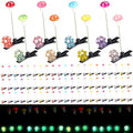 Glow Rave Mushroom Hair Clips Set - 100 Colorful Festival Hairpins with Variation 100 / Mushroom