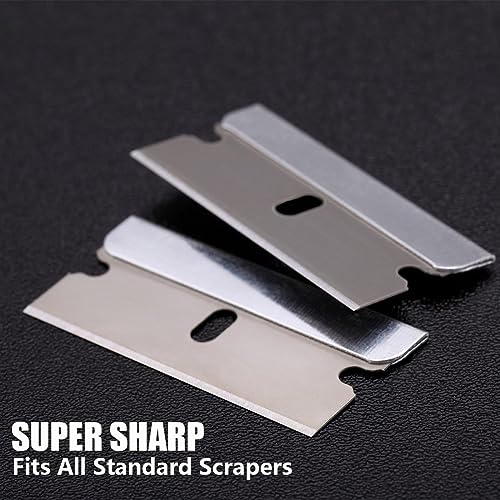 REXBETI 1000PCS Single Edge Razor Blades, Industrial Razor Blades, Box Cutter Replacement Blades, Glass Scraper Razor Blades