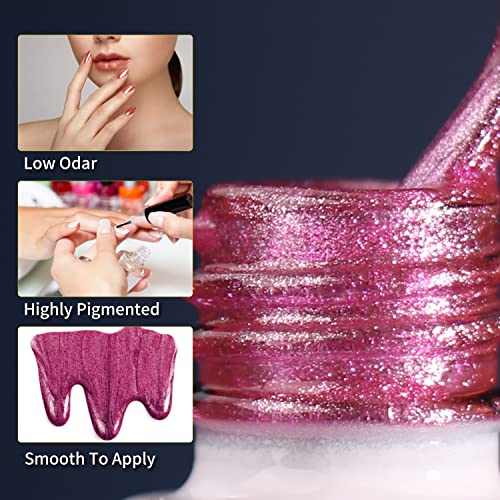 Cat Eye Gel Nail Polish Set - 12 Colors 9D Holographic Glitter with Magnet for DIY Home & Salon