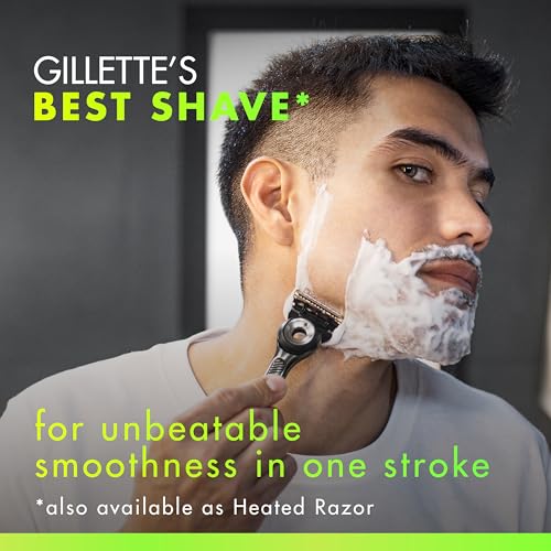 Men's Razor with 5 Blades, Exfoliating Bar & Magnetic Stand – Gillette