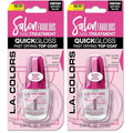 L.A. COLORS Salon Fabulous Nail Treatments, Quick Gloss Fast Drying Top Coat CBNT890 (Pack of 2)