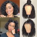 Short Bob Wig 13x4 Deep Curly HD Lace Front Human Hair 8 Inch Glueless