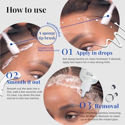 Strong Hold Lace Wig Bond & Remover Set Water Resistant Instant Dry Adhesive