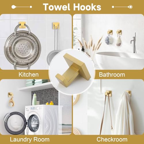 Brushed Gold 10-Piece Bathroom Hardware Set - Wall Mounted SUS304 Stainless Steel