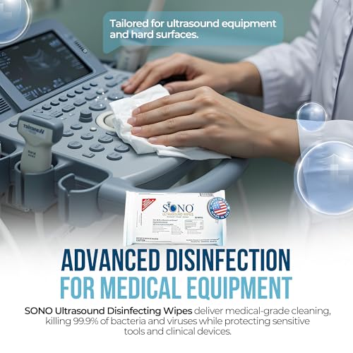 SONO 600 Count Ultrasound Equipment Disinfecting Wipes Pack of 12