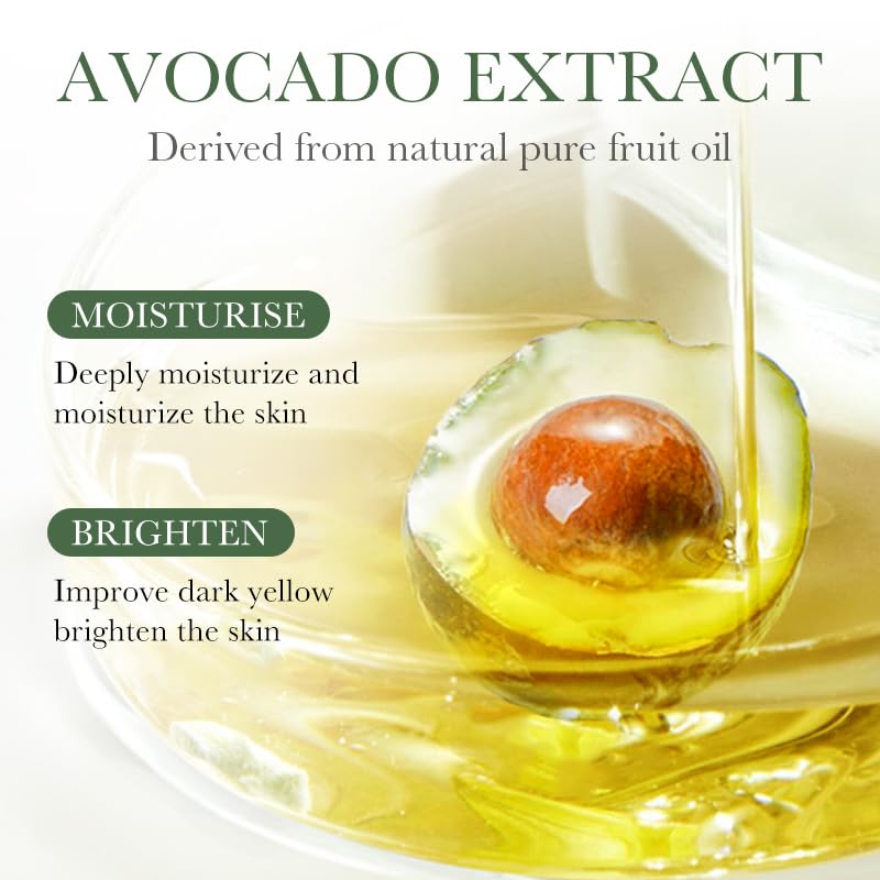 Avocado Skin Care Set - 12 Pieces Facial Cleanser, Serum, Mask & More for Women Men - Gift Ready