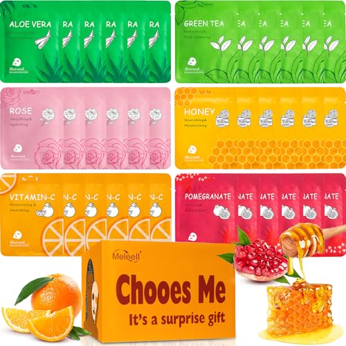 Orange Nourishing Face Mask Set - Hydrating Skin Care for Women & Teens