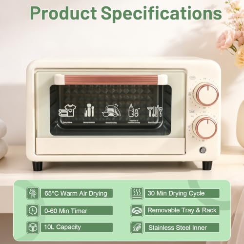 12L Nail Tool Dryer Cabinet with Hot Air Circulation and Timer