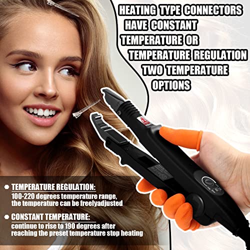Lanties Black Keratin Hair Extension Fusion Iron Kit for Hair Volumizing