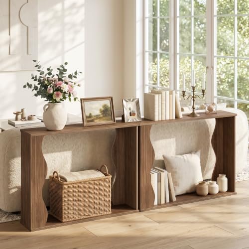 Narrow Entryway Table with Storage - 39.4 Inch Console Table for Small Spaces