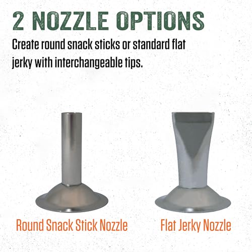 LEM Jerky Cannon and Accessories - Anodized Aluminum Meat Maker for Beef, Deer & Snack Sticks