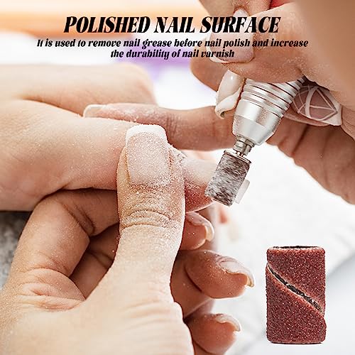 300 Pcs Nail Drill Sanding Bands 180 Grit Replacement for 3/32'' Shank - Pack of 2