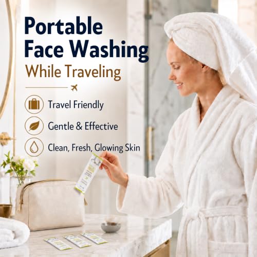 Exfoliating Powder Face Wash with Matcha & ECOCERT Certified Ingredients - 30 Count